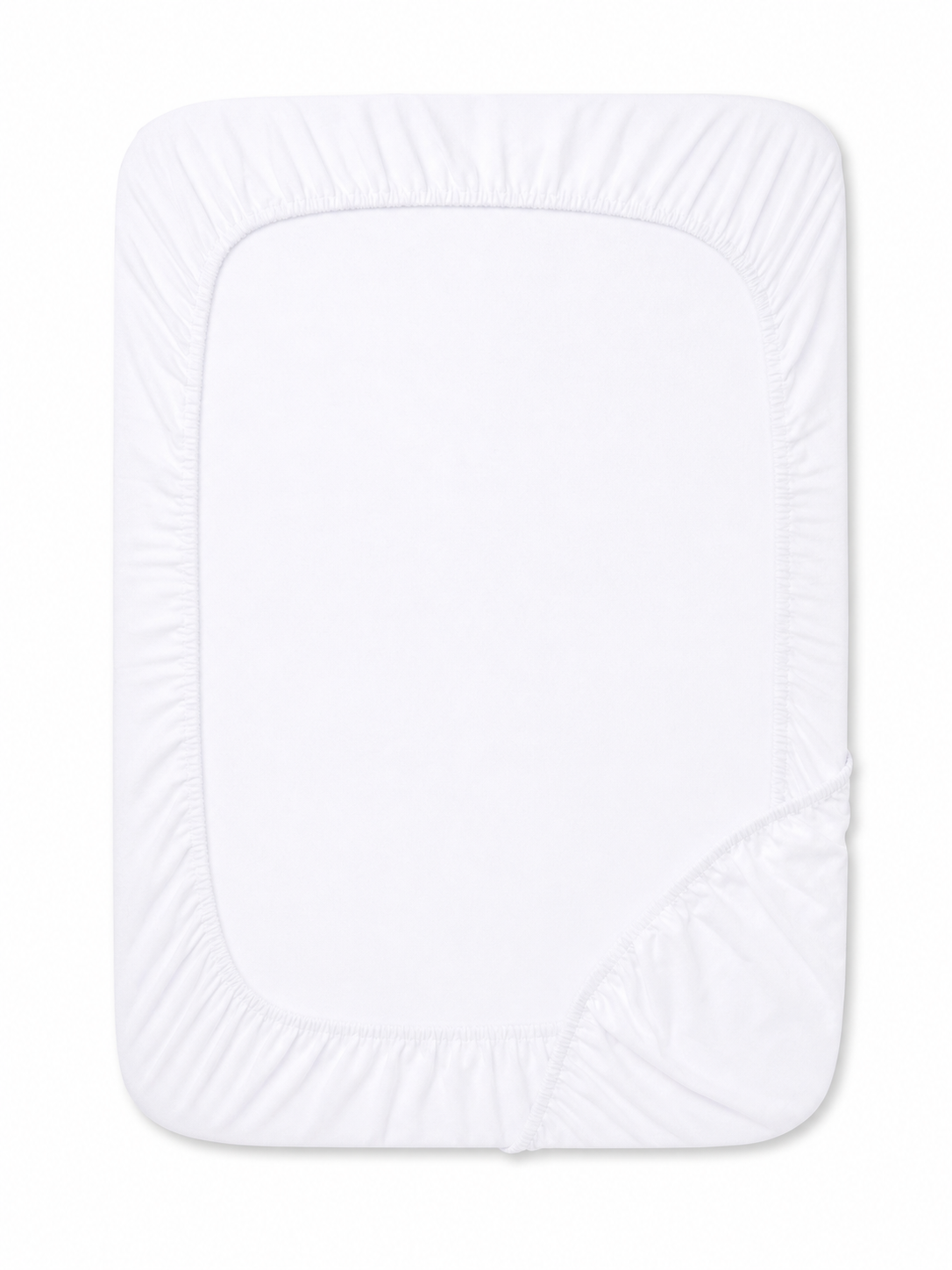 Solid flannel crib sheet shown flat against a clean background
