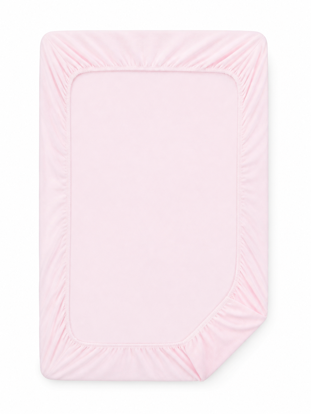 Solid flannel crib sheet shown flat against a clean background