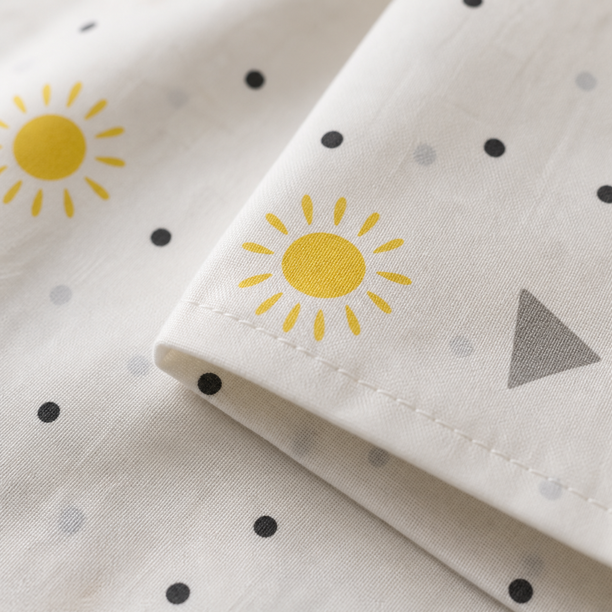 Sunshine Organic Cotton Sheet Set fabric texture close-up