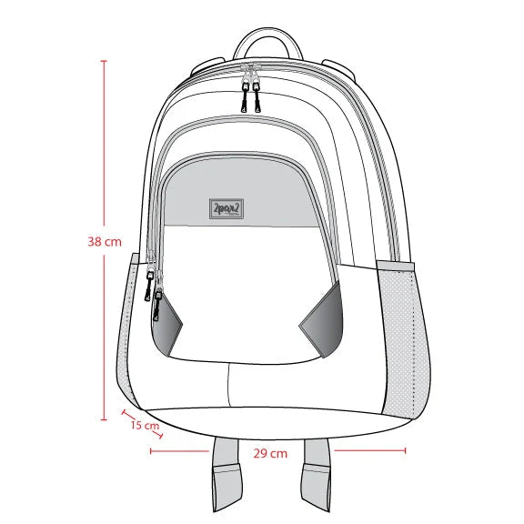 Side profile of the pink floral preschool backpack