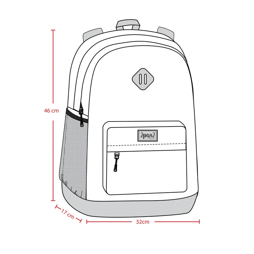Close-up of the game controller sketch print on the backpack