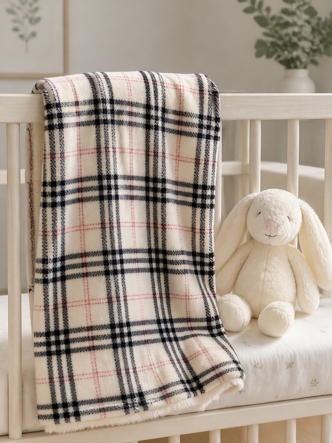 Plush Toy with Blanket - Tan Bunny