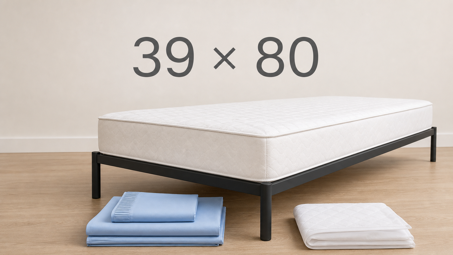 Dorm Bed Bundle sized for a Twin XL residence bed, 39 by 80 inches